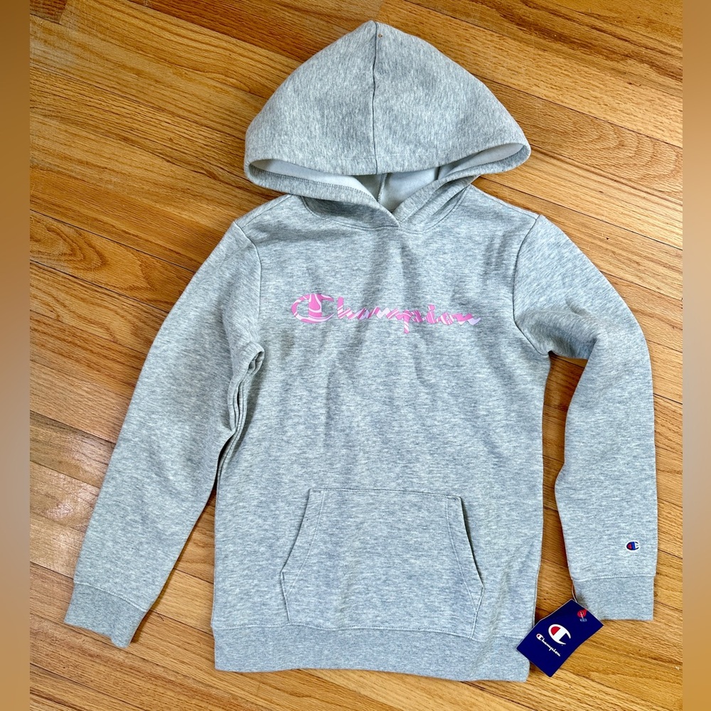NWT Champion hoodie with pink logo